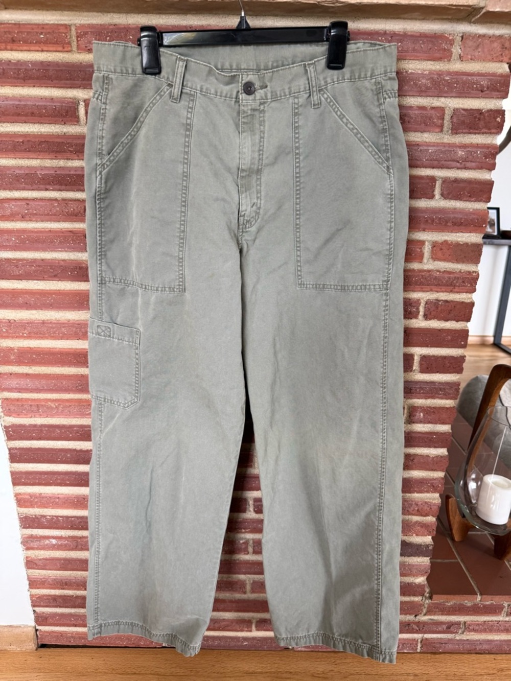 Retro 90’s Levi’s Dry Goods Baggy Olive fatigue utility Pants
